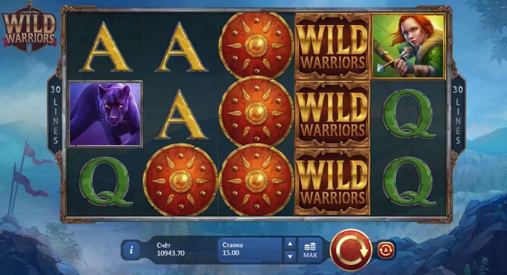 Wild Warriors играть онлайн в казино Плей Фортуна